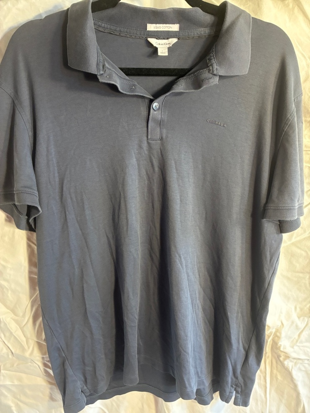 Calvin Klein Men's Slate Blue Polo Shirt